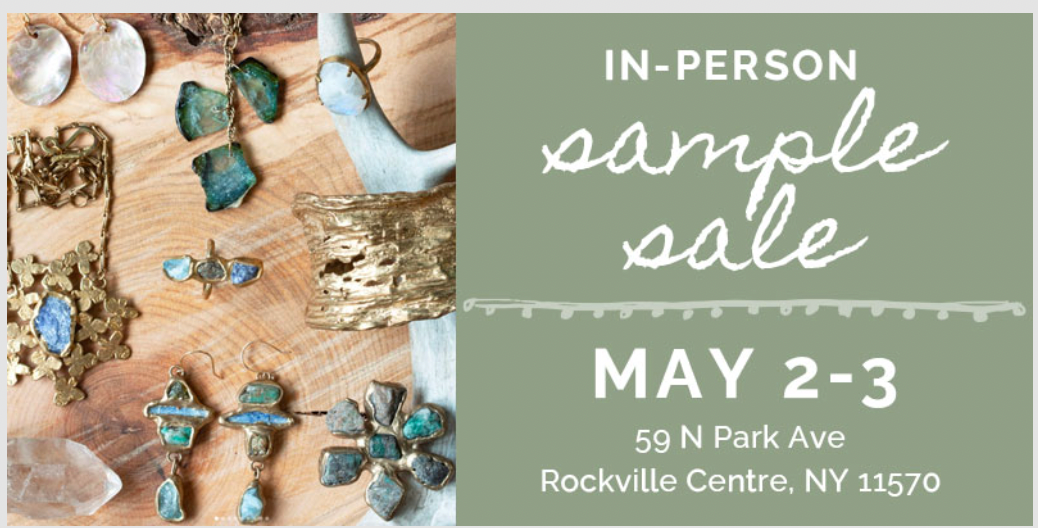 In-Person Sample Sale May 2nd+3rd!