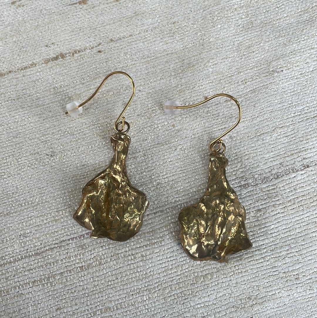 Brass Echeveria Earrings