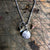 Full Moon Birthstone Charm Necklace