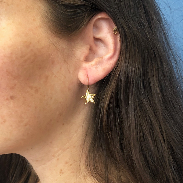 Orders Earrings Stars and Comets Gold Silver Celestial