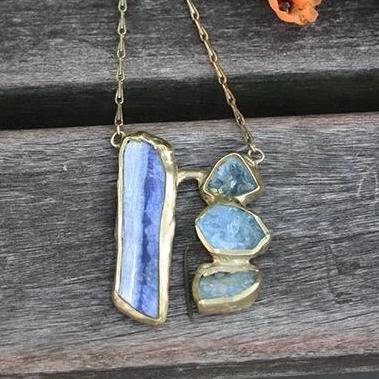 Waterfall necklace in handmade paper