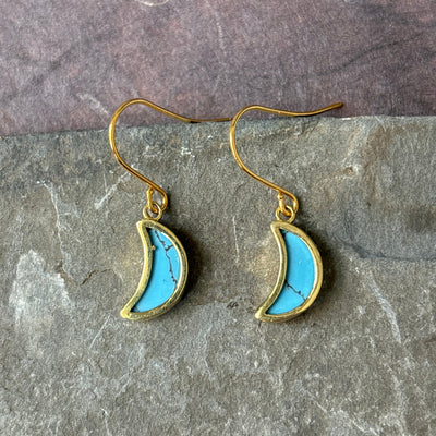 Turquoise Moon Earrings