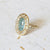 Aquamarine & Herkimer Diamond Ring