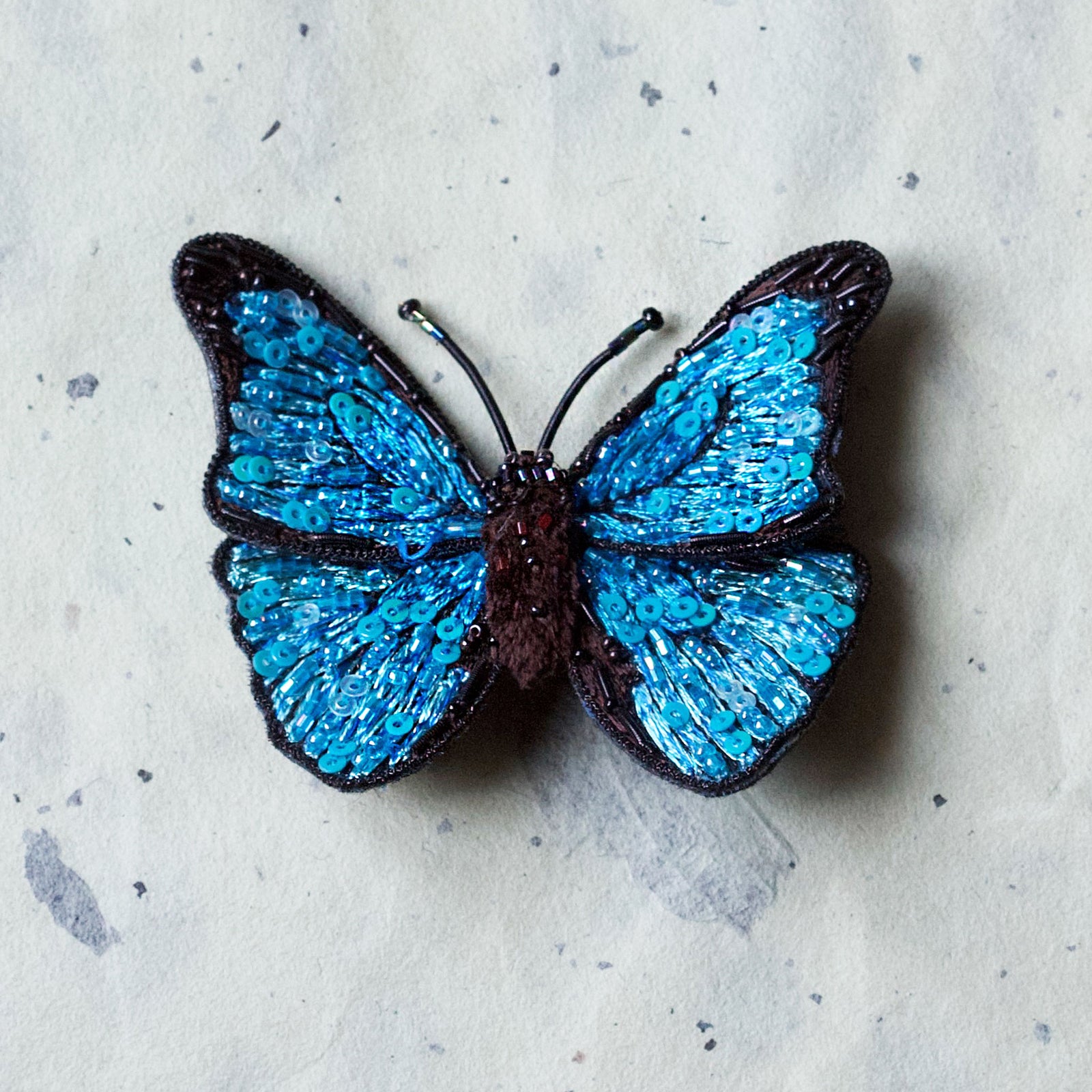 Blue Morpho Brooch by Trovelore
