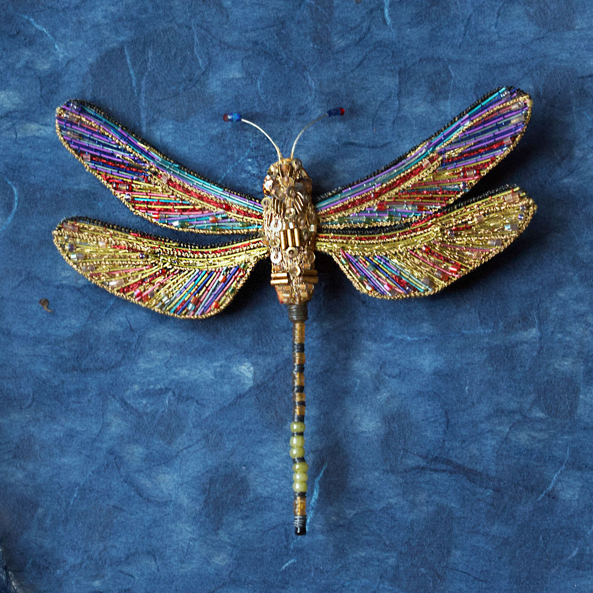 Brown Hawker Dragonfly Brooch by Trovelore