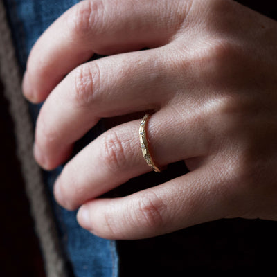 Diamond Weathered Stone Ring