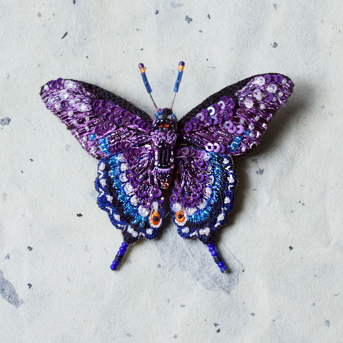 Eastern Black Swallow Butterfly Brooch by Trovelore