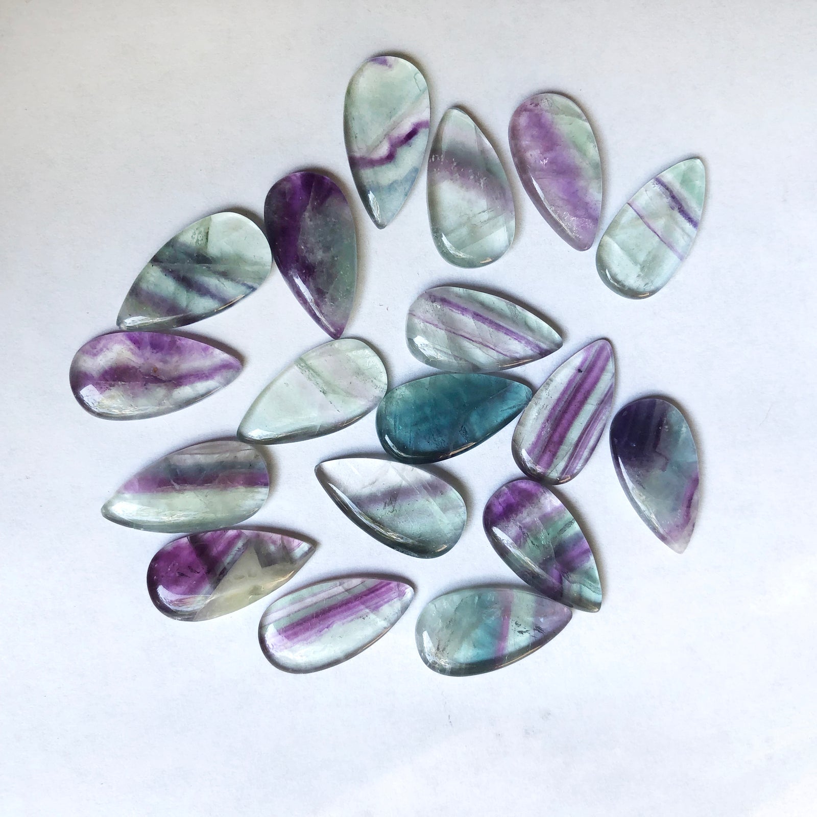 Fluorite Tear Drop Cabochon