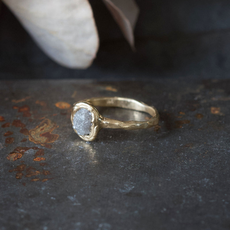 Rough Diamond Solitaire Ring