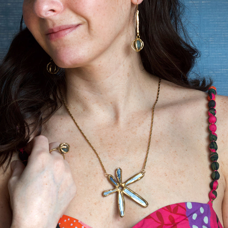 Seed Pod Drop Earrings