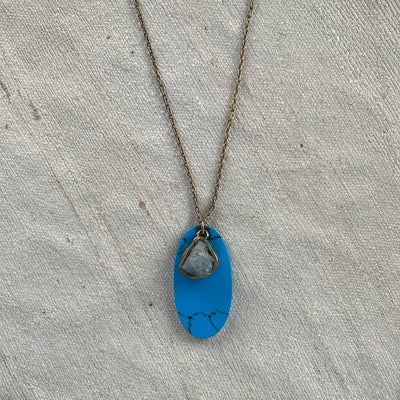 Aquamarine & Turquoise Pendant
