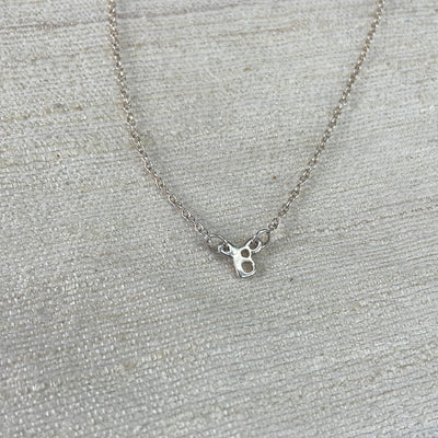 B - Love Letters Silver Necklace