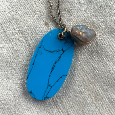 Aquamarine & Turquoise Pendant