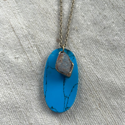 Aquamarine & Turquoise Pendant