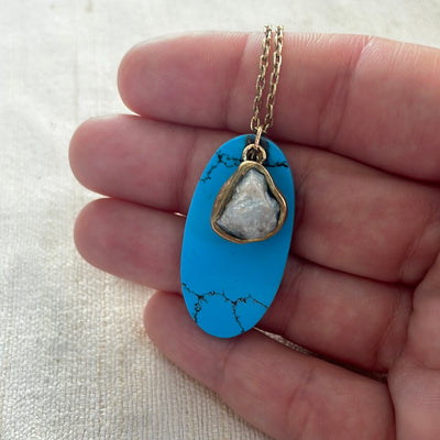 Aquamarine & Turquoise Pendant