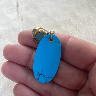 Aquamarine & Turquoise Pendant