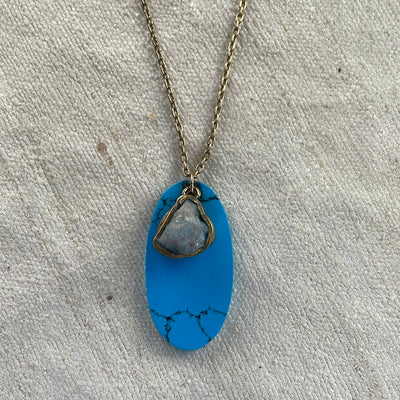 Aquamarine & Turquoise Pendant