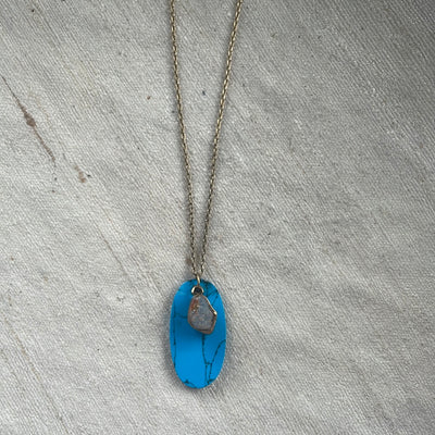 Aquamarine & Turquoise Pendant