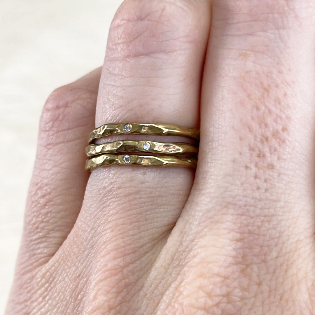 Cubic Zirconia Stacking Rings