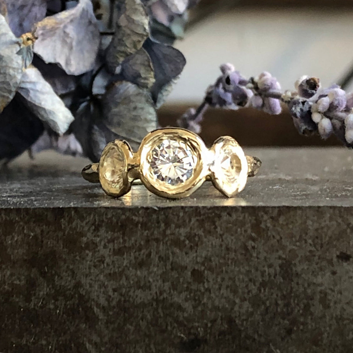 Sunburst Trio Ring