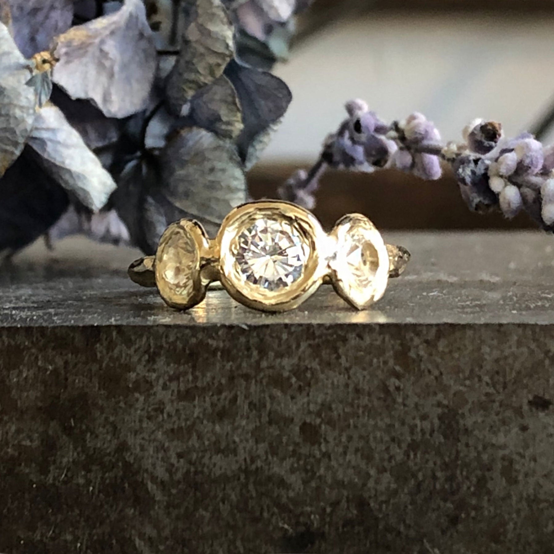 Sunburst Trio Ring