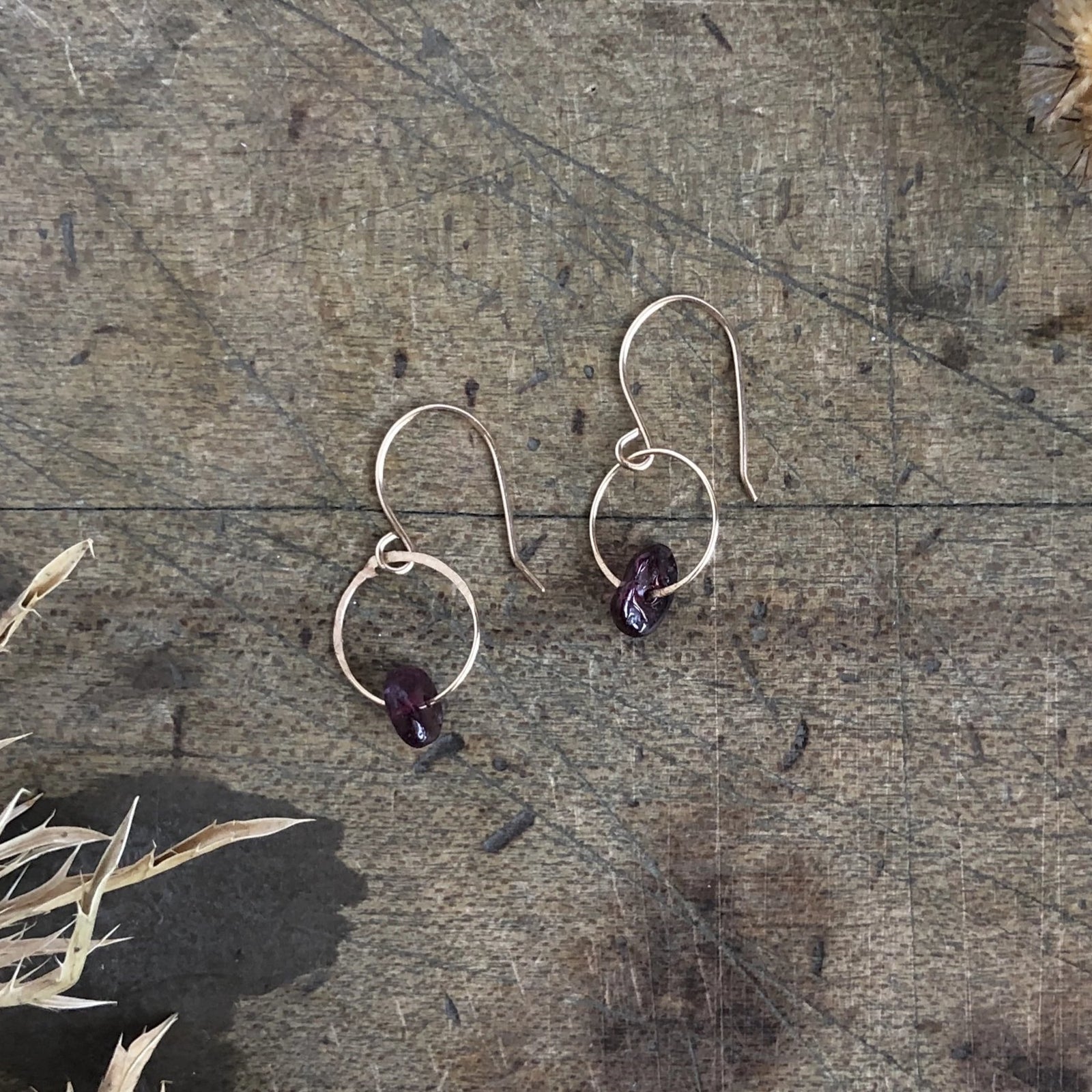 Garnet Birthstone Earrings