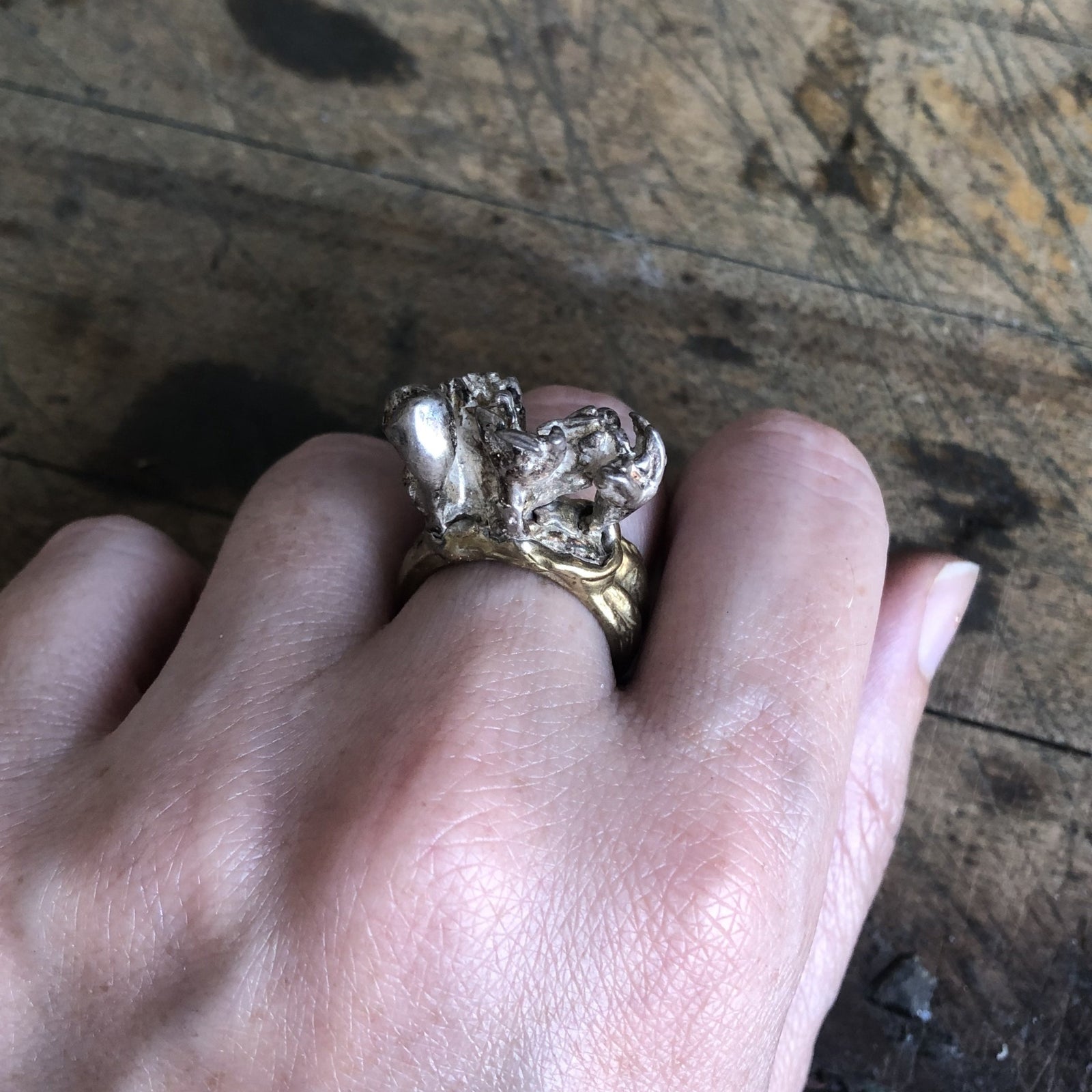 Silver & Brass Ring