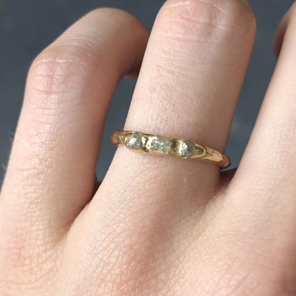 Mini Cobblestone Ring - Diamond