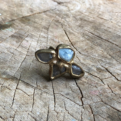 Aquamarine & Labradorite Ring