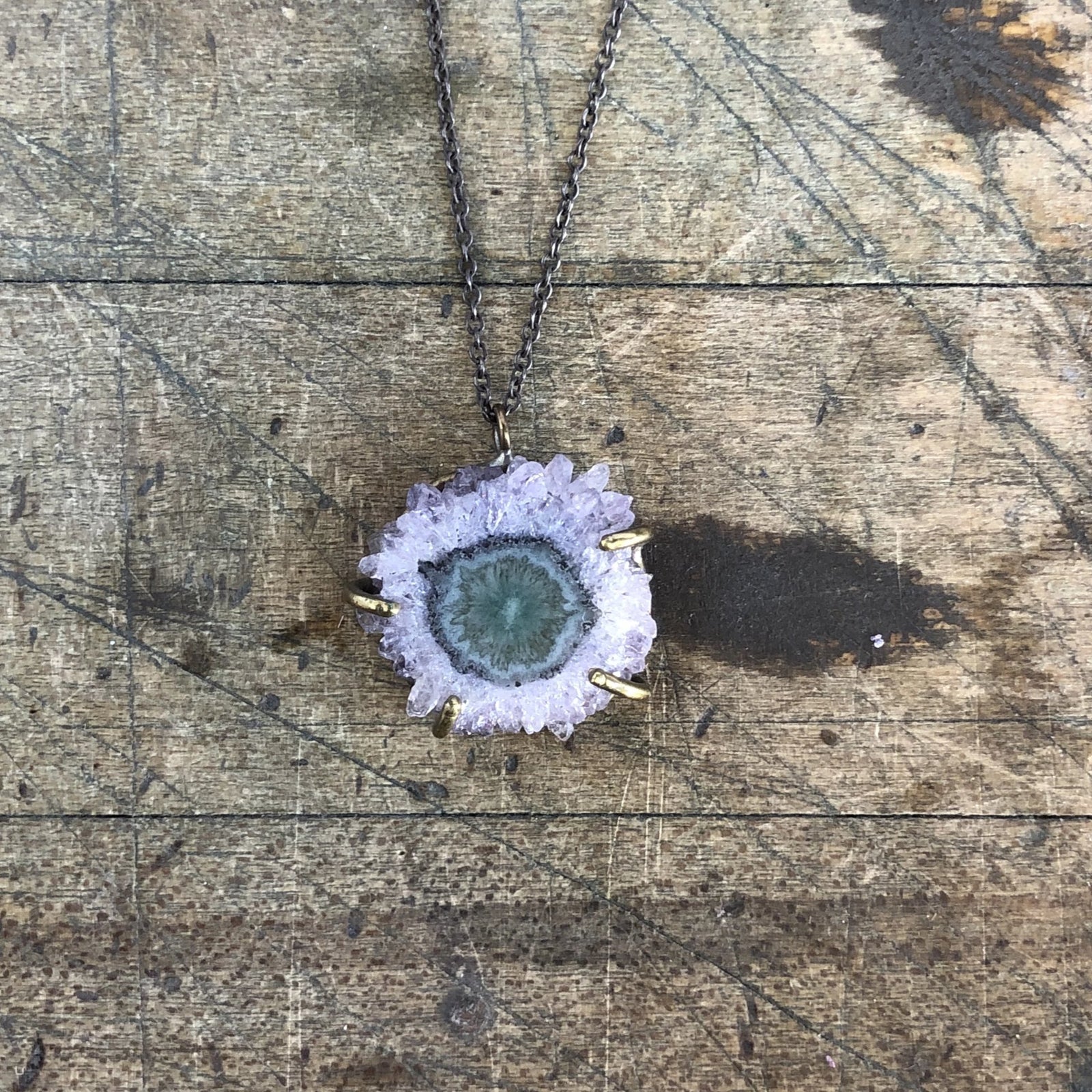 Stalactite Slice Pendant - Large