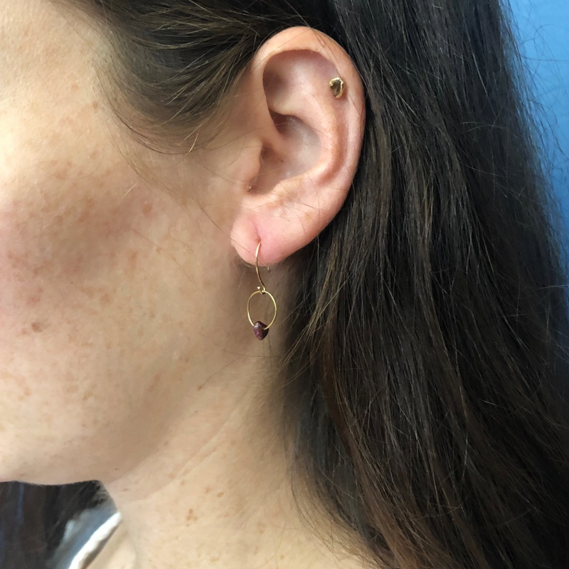 Garnet Birthstone Earrings