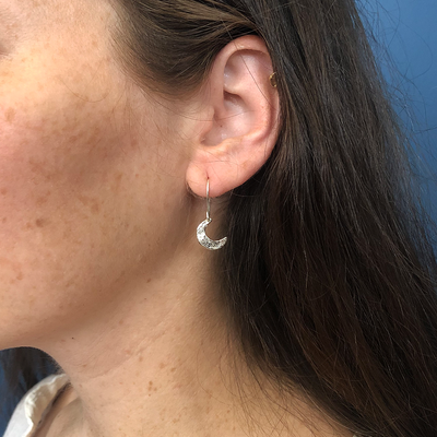 Crescent Moon Celestial Earrings - Emilie Shapiro Studio Crescent Moon Celestial Earrings - Emilie Shapiro Studio