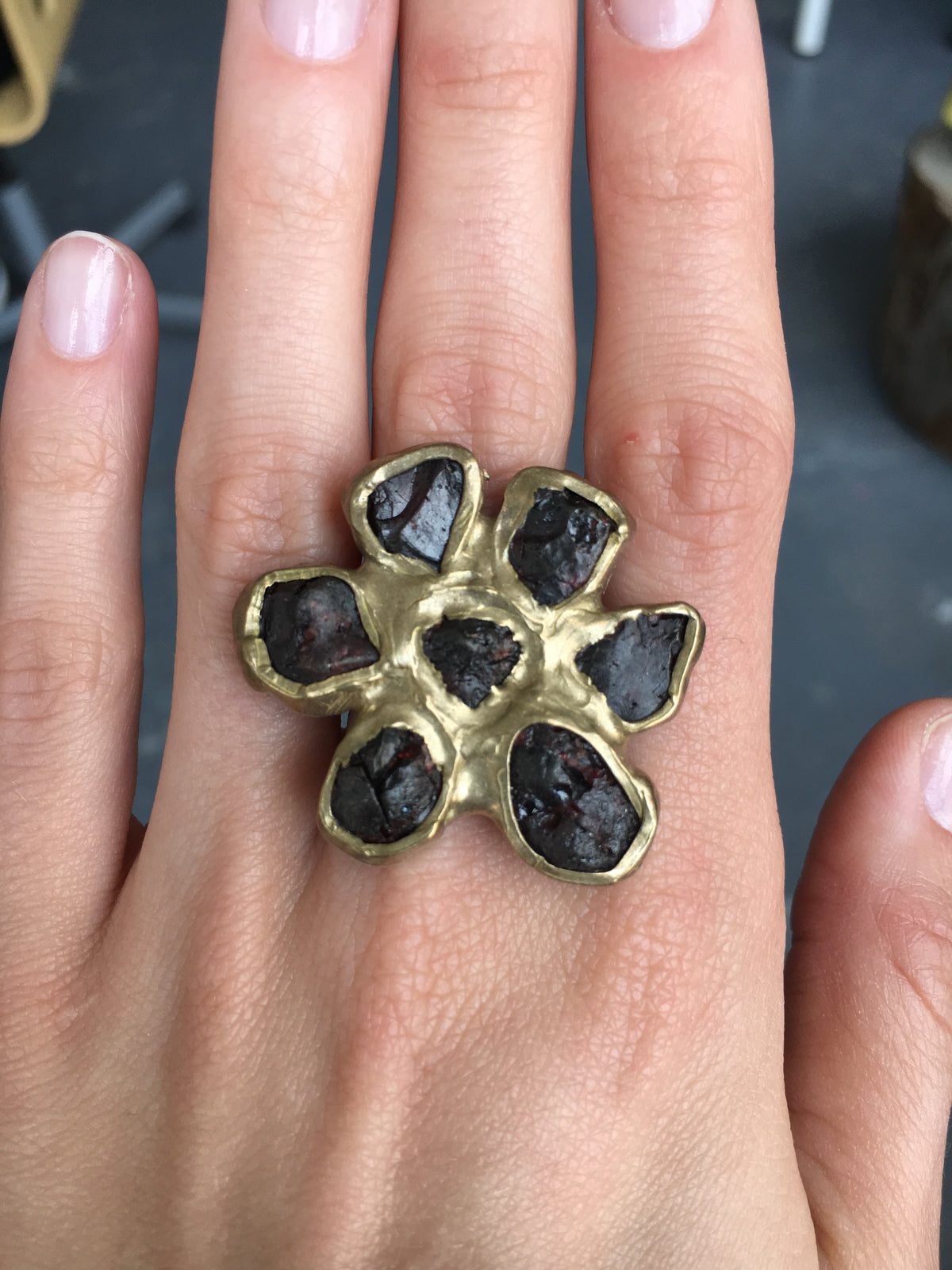 Dried Wildflower Ring