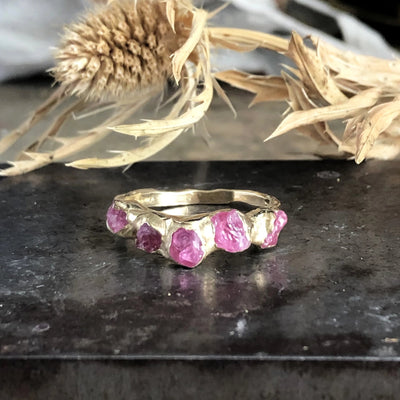 Flower Crown Ring - Pink Spinel