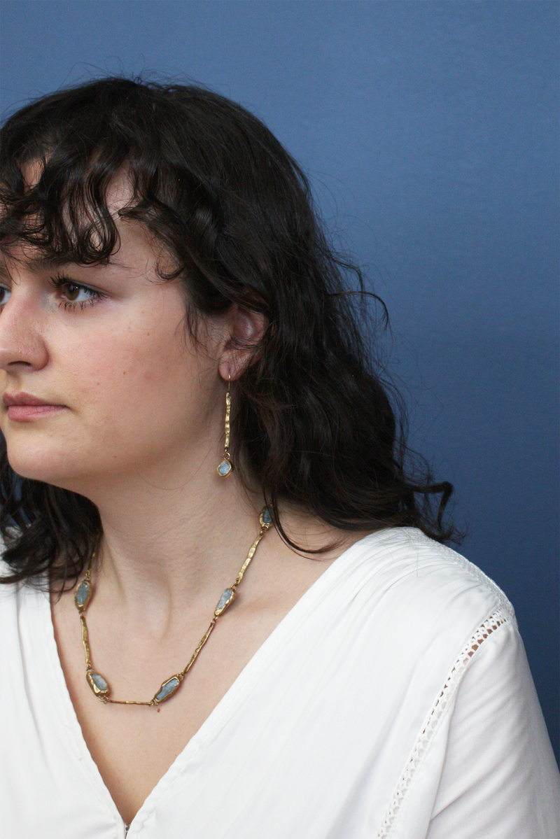 Illumination Earrings - Aquamarine