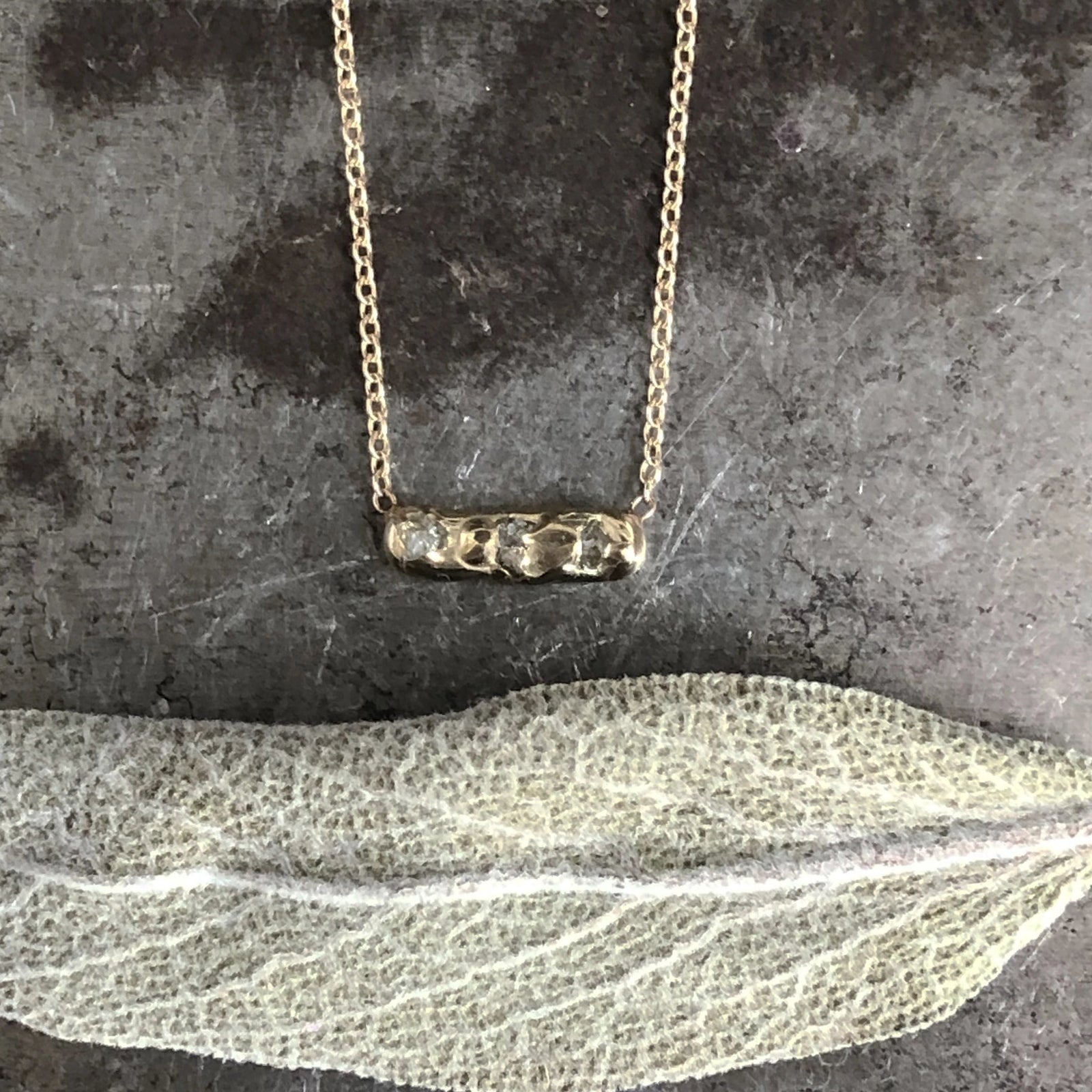 Mini Cobblestone Pendant - Diamond