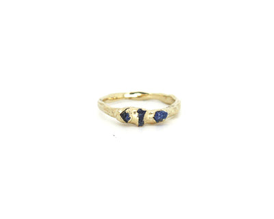 Blue Sapphire Mini Cobblestone Ring