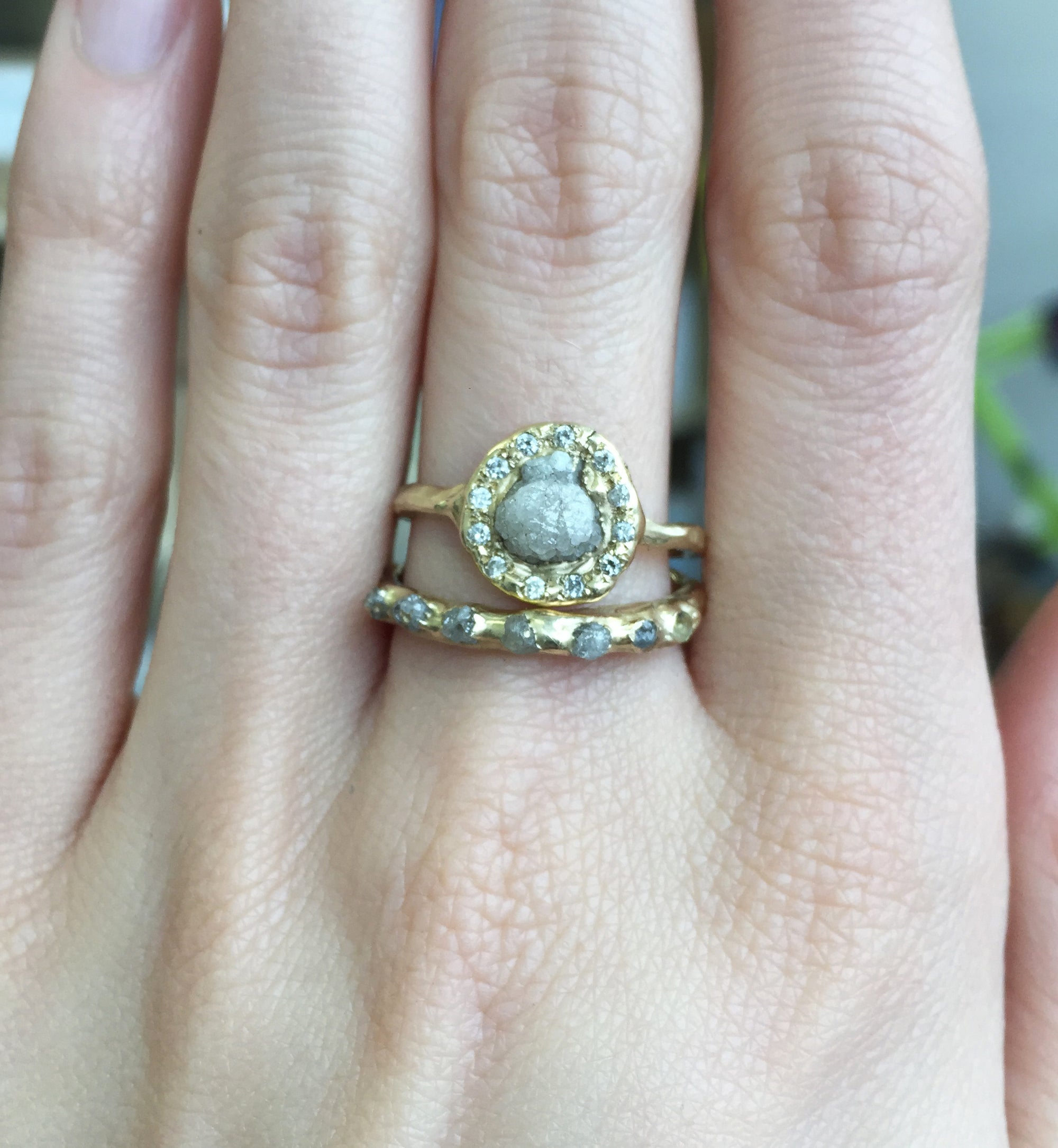 Rough Diamond Unity Ring - Emilie Shapiro Studio