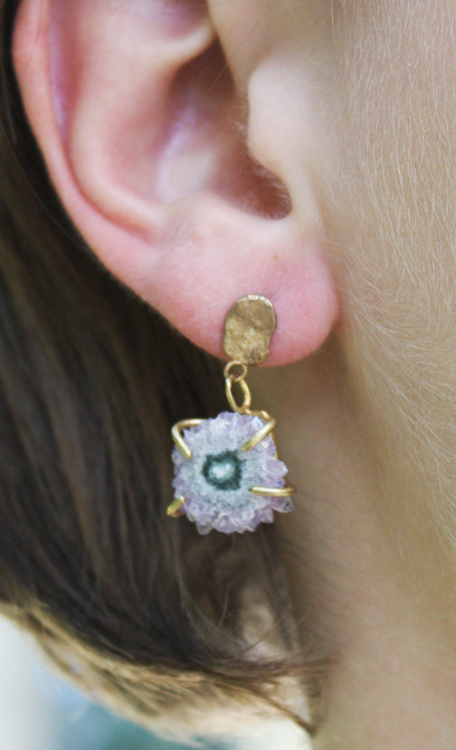 Stalactite Slice Earrings