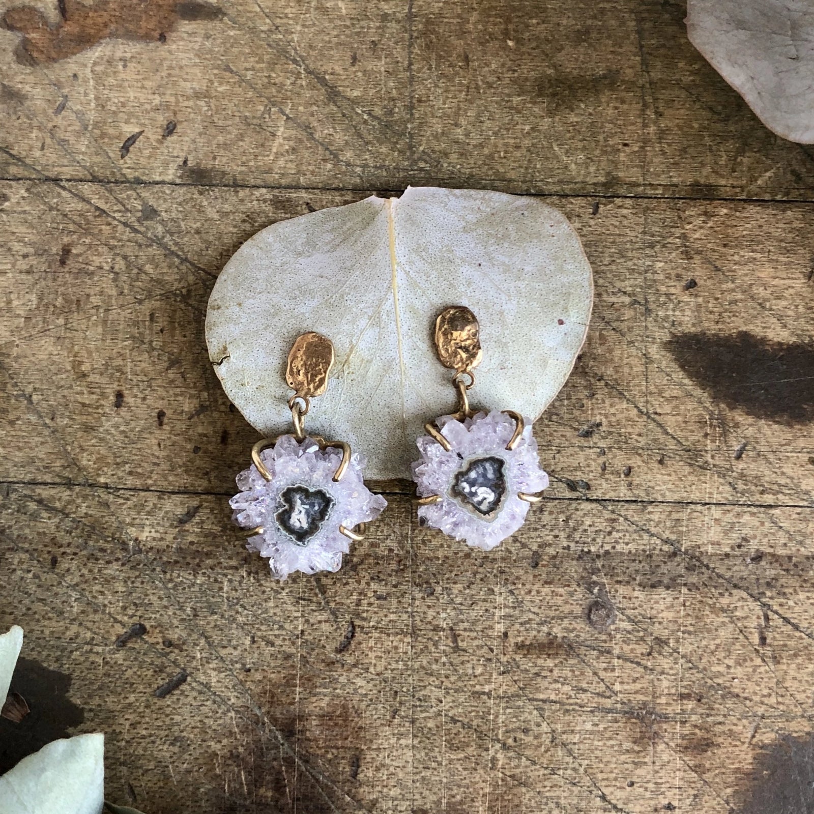 Stalactite Slice Earrings