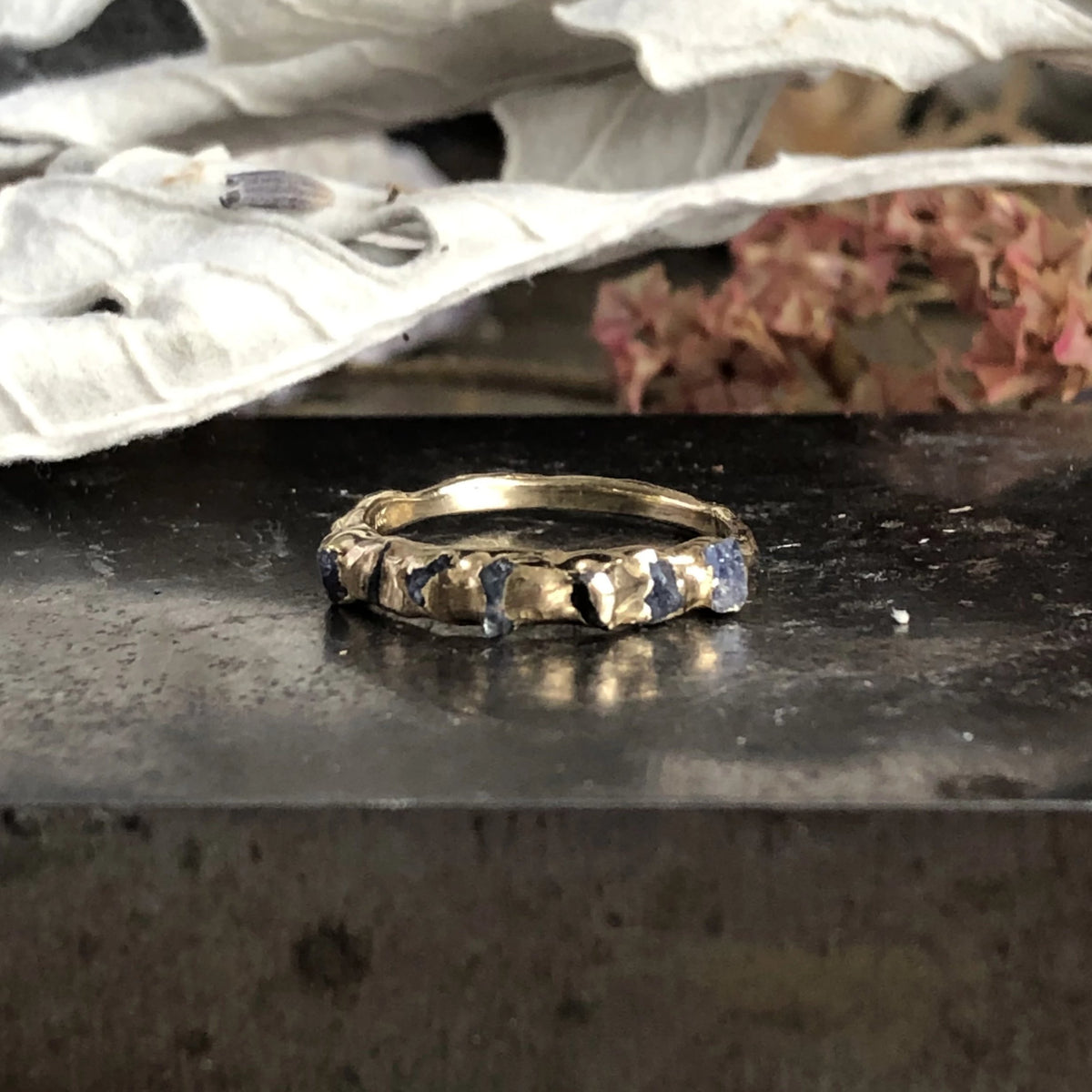 Blue Sapphire Unity Ring