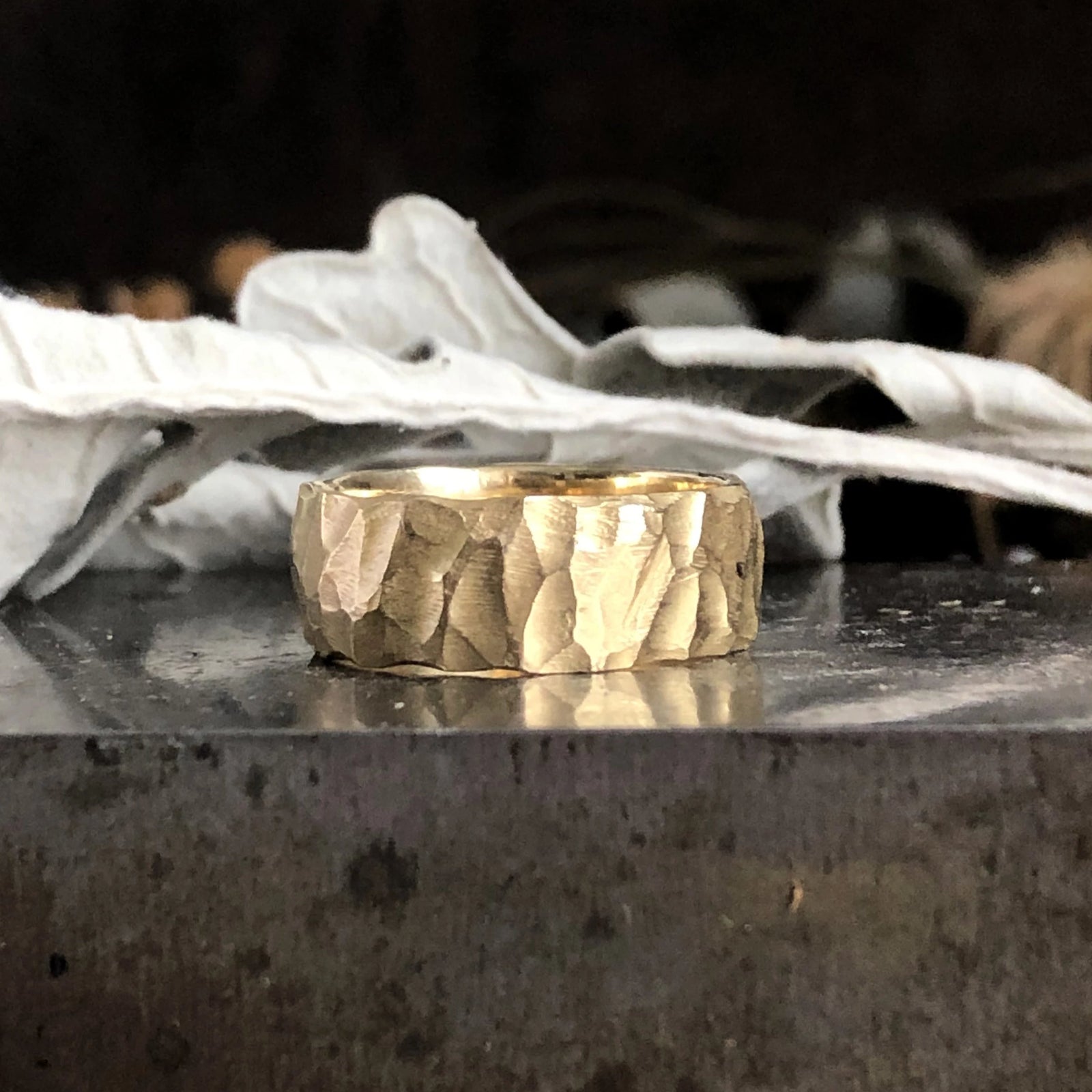 Men's Weathered Stone Ring